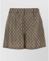 Gucci - Logo Print Elastic Waistband Casual Shorts - Lyst