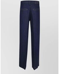 7 For All Mankind - Linen-Blend High-Rise Wide-Leg Tailored Trousers - Lyst
