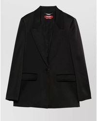 Max Mara - Single Breasted Silk Effect Tailored Jacket - Lyst