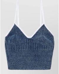 DIESEL - Estere Ribbed Knitted Top - Lyst