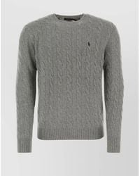 Polo Ralph Lauren - Cable Knit Wool Cashmere Crew Neck Jumper - Lyst