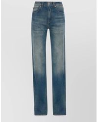 Victoria Beckham - High-Rise Straight-Leg Denim Jeans - Lyst