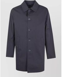 Herno - Cotton Single-Breasted Midi Coat - Lyst