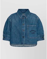 Givenchy - Cocoon Cropped Shirt Short Sleeves Pocket - Lyst