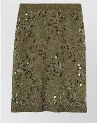 Gucci - Skirts Textured Elastic Waistband Sequin Embellishments - Lyst