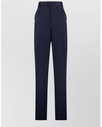 Bottega Veneta - Wool Trousers Pleats Side Pockets Belt Loops - Lyst