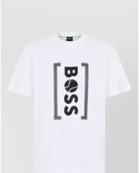 BOSS - Cotton Short-Sleeve Logo-Print T-Shirt - Lyst