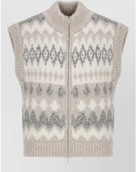 Peserico - Ribbed Sequined Sleeveless Cardigan - Lyst