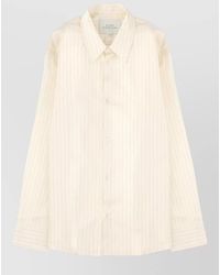 Studio Nicholson - Silk Cotton Striped Shirt - Lyst