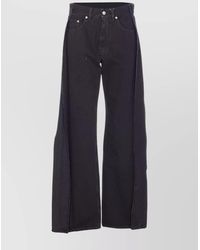 MM6 by Maison Margiela - Denim High-Rise Straight-Leg Jeans - Lyst