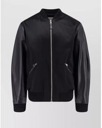 Givenchy - Cotton And Nylon Jacket With Leather Sleeves - Lyst