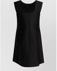 Sandbeige - Sleeveless Dress Scoop Neckline Design - Lyst