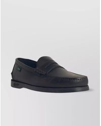 Paraboot - Leather Loafers With Penny Strap And Round Toe - Lyst