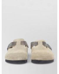 Birkenstock - Buckle Detail Open Toe Rubber Sole Slippers - Lyst
