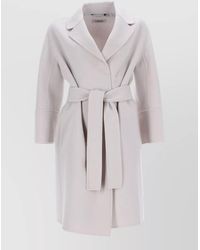 Max Mara - Wool Belted Fitted Jacket - Lyst