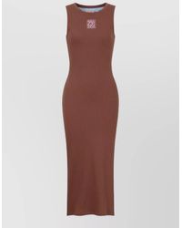 Marni - Cotton Slim-Fit Logo Midi Dress - Lyst