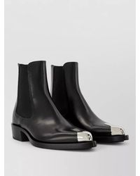 McQueen - Leather Punk Ankle Boots - Lyst