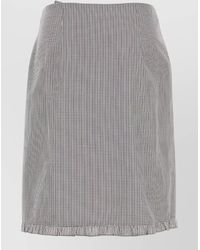 Miu Miu - Embroidered Poplin A-Line Skirt - Lyst