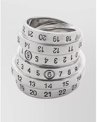 MM6 by Maison Martin Margiela - Stackable Ring Featuring Engraved Numbers - Lyst