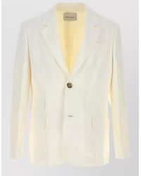 Ami Paris - Viscose Blend Tailored Blazer Notch Lapel - Lyst