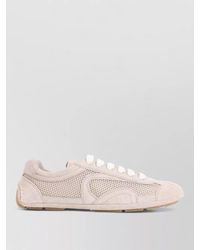 Prada - Suede Leather Low-Top Sneakers - Lyst