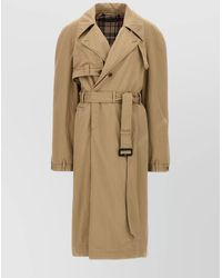 Balenciaga - Cotton Single-Breasted Trench Coat - Lyst