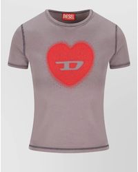 DIESEL - Cotton Logo Print Slim Fit T-Shirt - Lyst