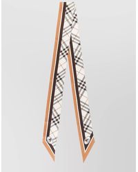 Burberry - Silk Check Twilly Scarf - Lyst