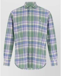 Polo Ralph Lauren - Plaid Shirt Long Sleeves Cuffed Button Collar - Lyst