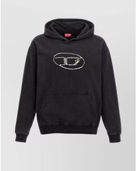 DIESEL - Hooded Sweater With Kangaroo Pocket - Lyst