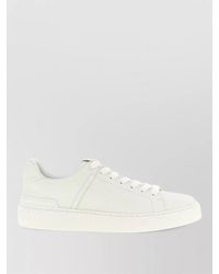 Balmain - Calfskin Leather Low-Top Sneakers - Lyst