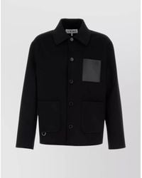 Loewe - Jacket Wool Blend Collar Design - Lyst