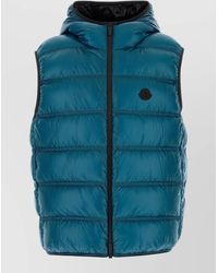 Moncler - Hooded Sleeveless Pantestrel Nylon Down Jacket - Lyst