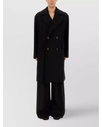 Dries Van Noten - Double Breasted Long Coat Pockets - Lyst