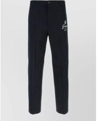 Gucci - Cotton Twill Straight-Leg Trousers - Lyst