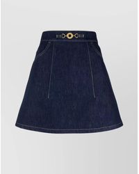 Patou - Denim A-Line Mini Skirt - Lyst
