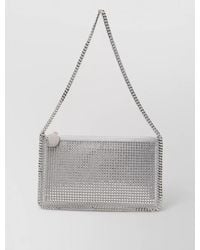 Stella McCartney - Falabella Crystal-Embellished Clutch Bag - Lyst