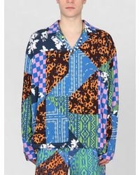 Marcelo Burlon - Hawaii Patchwork Shirt Bowling Collar Long Sleeves - Lyst