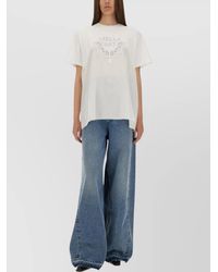 Stella McCartney - Lace Insert Relaxed Fit T-Shirt - Lyst