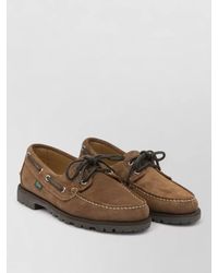 Paraboot - Leather Lace-Up Loafers - Lyst