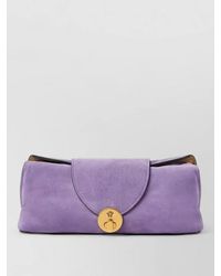 Versace - Na Suede Calf Leather Shoulder Bag - Lyst