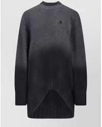 The Attico - Wool Cashmere Ribbed Knit Crewneck Mini Dress - Lyst