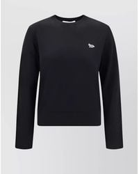 Maison Kitsuné - Fine-Knit Wool Crew-Neck Jumper - Lyst