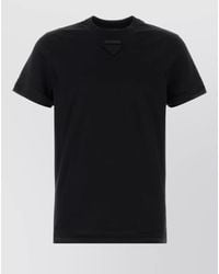 Prada - Cotton Crew-Neck Short-Sleeve T-Shirt - Lyst
