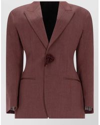 Bottega Veneta - Wool Linen Suit Jacket - Lyst