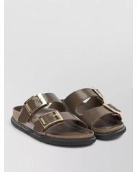 Birkenstock - Leather Arizona Droplet Buckle Slides - Lyst