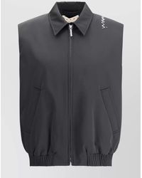 Marni - Quilted Sleeveless Jacket With Elastic Hem - Lyst