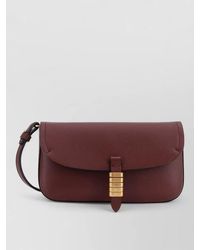 Pinko - Saddle Flat Leather Shoulder Bag - Lyst