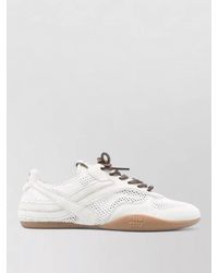 Miu Miu - Mesh And Suede Low-Top Sneakers - Lyst