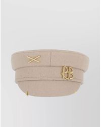 Ruslan Baginskiy - Casual Flat Top Hat With-Tone Embellishments - Lyst